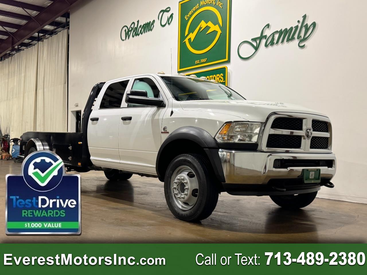 2015 RAM 4500 TRADESMAN 4X4 CREW 11FT FLATBED 6.7L DIESEL