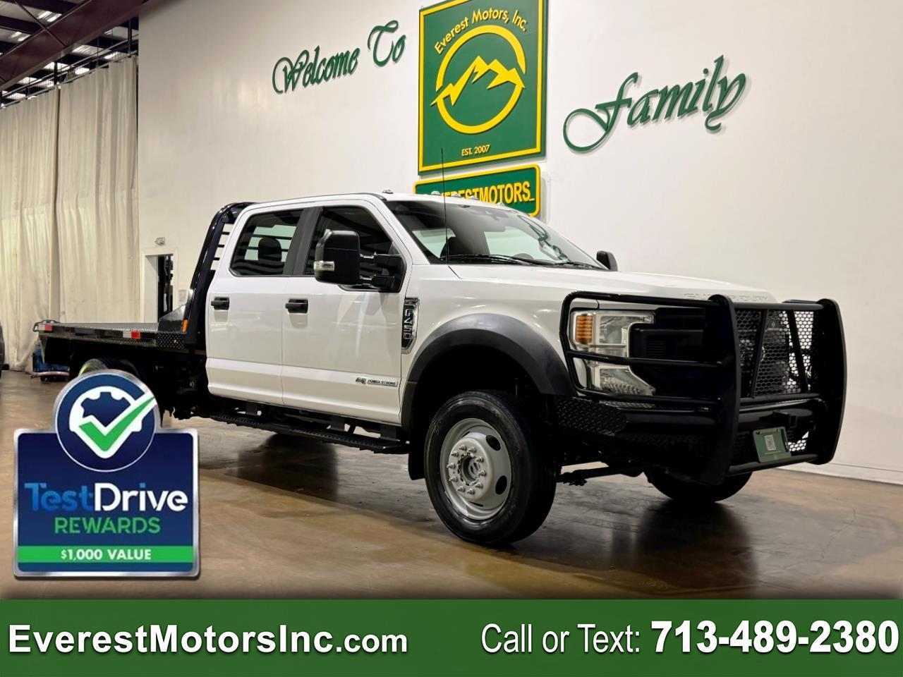 2022 Ford Super Duty F-450 DRW XL 4X4 CREWCAB 9FT FLATBED 6.7L PTO DIESEL 1OWNER