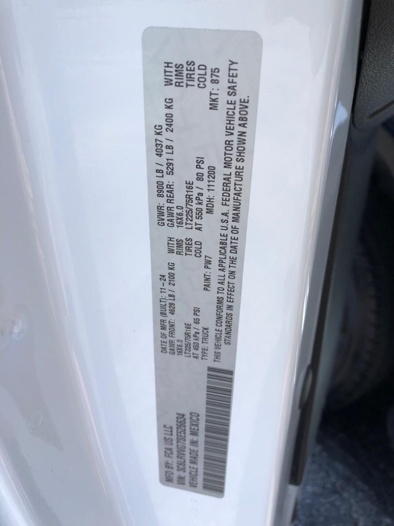 2025 RAM Promaster 2500 STANDARD WHITE at Premiere Auto Sales