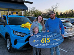 Happy customers: I got my ride at 615