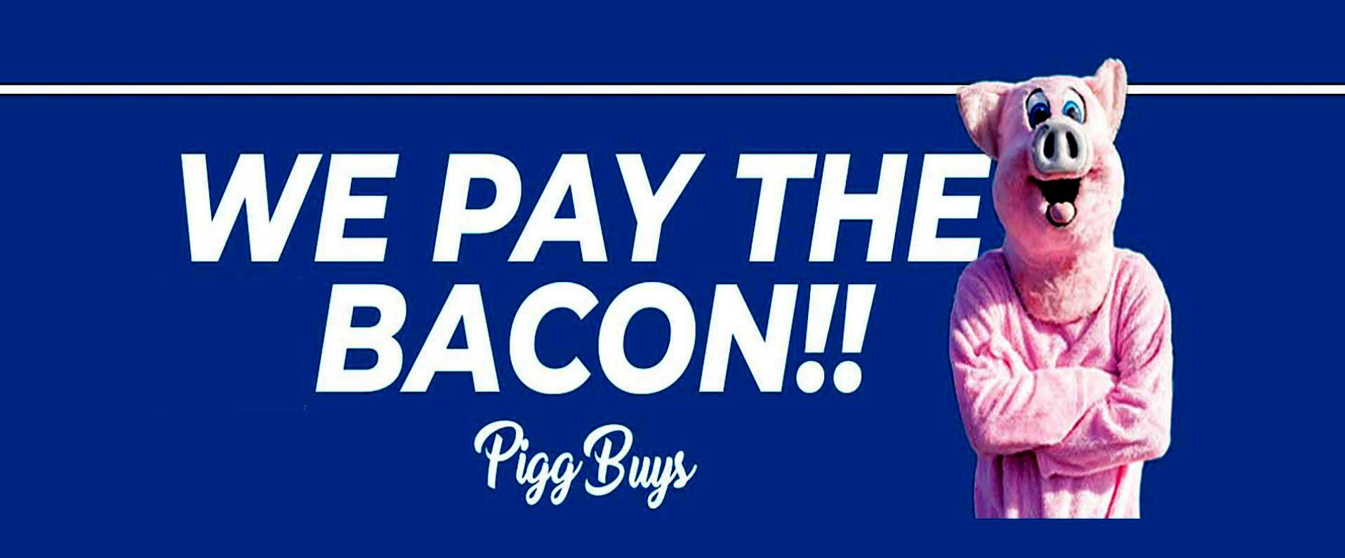 Pigg Buys - We Pay the Bacon! Sell your car today for top dollar