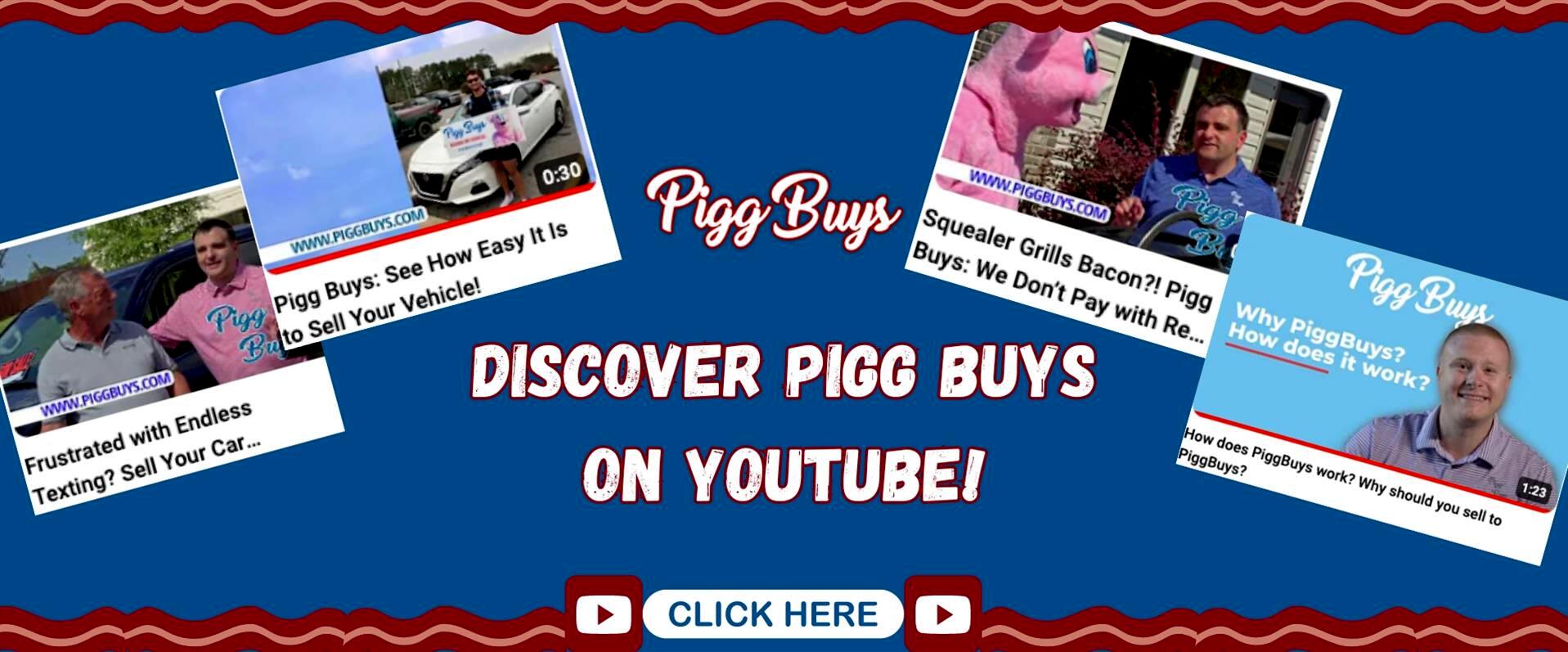 Discover Pigg Buys on YouTube! Watch how easy it is to sell your car and get paid fast