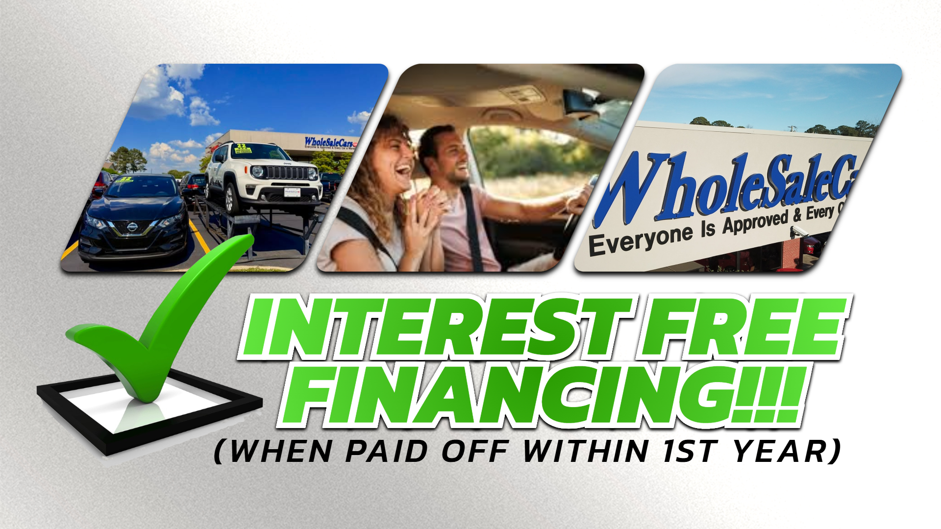 Interest Free Financing!