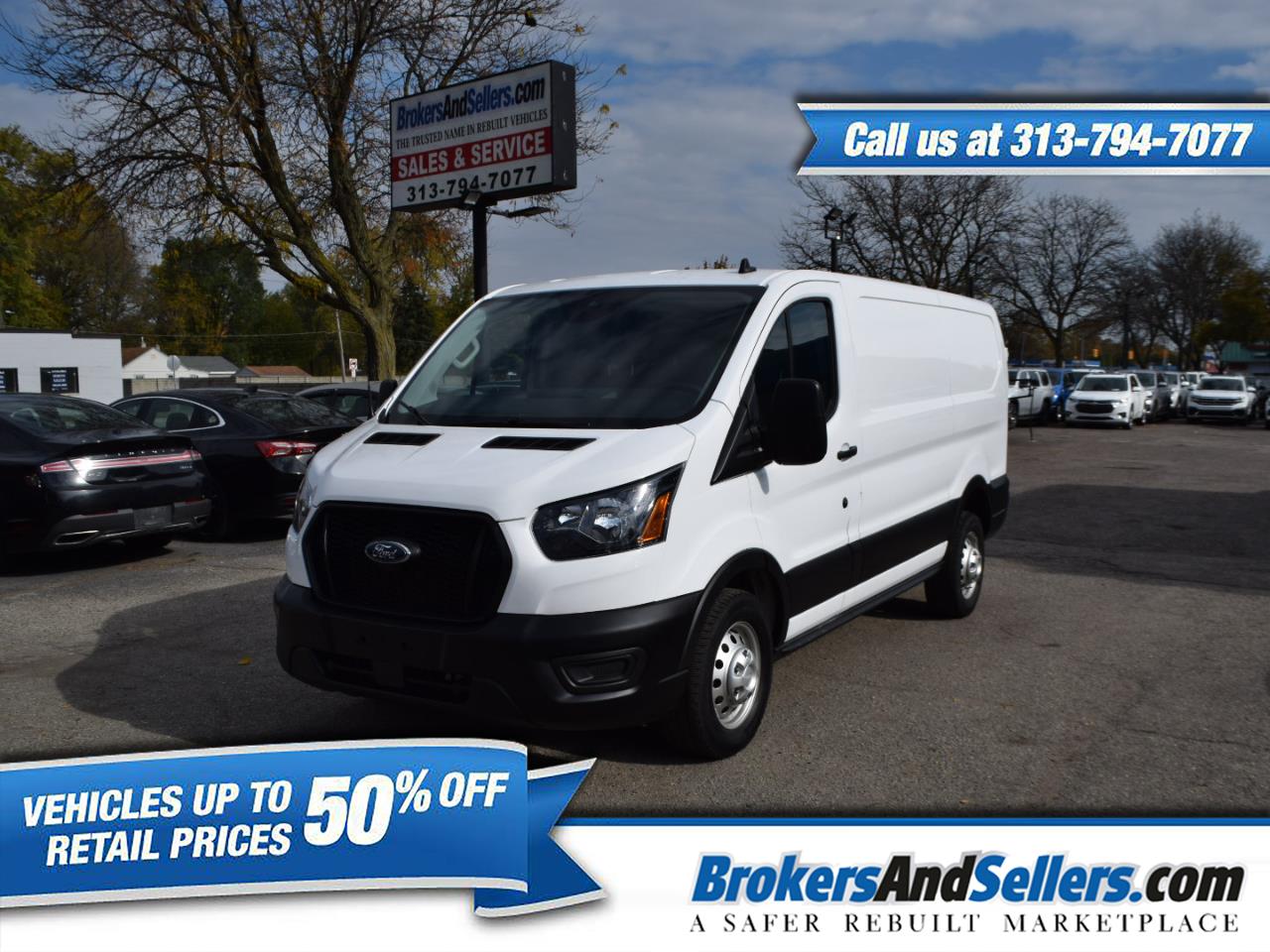 2023 Ford Transit Cargo Van T-150 130" Low Rf 8670 GVWR AWD