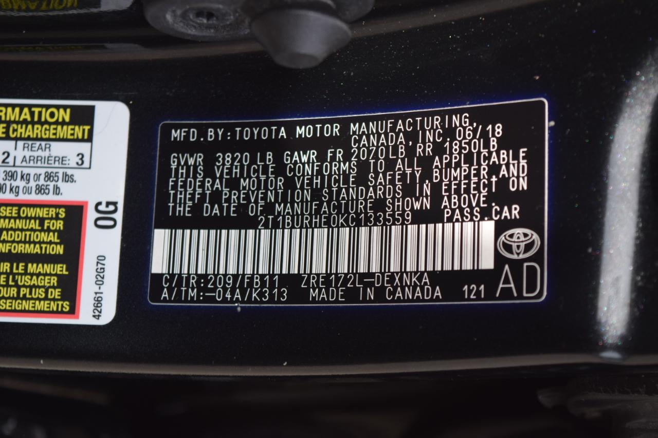 Toyota Corolla XLE CVT 2019