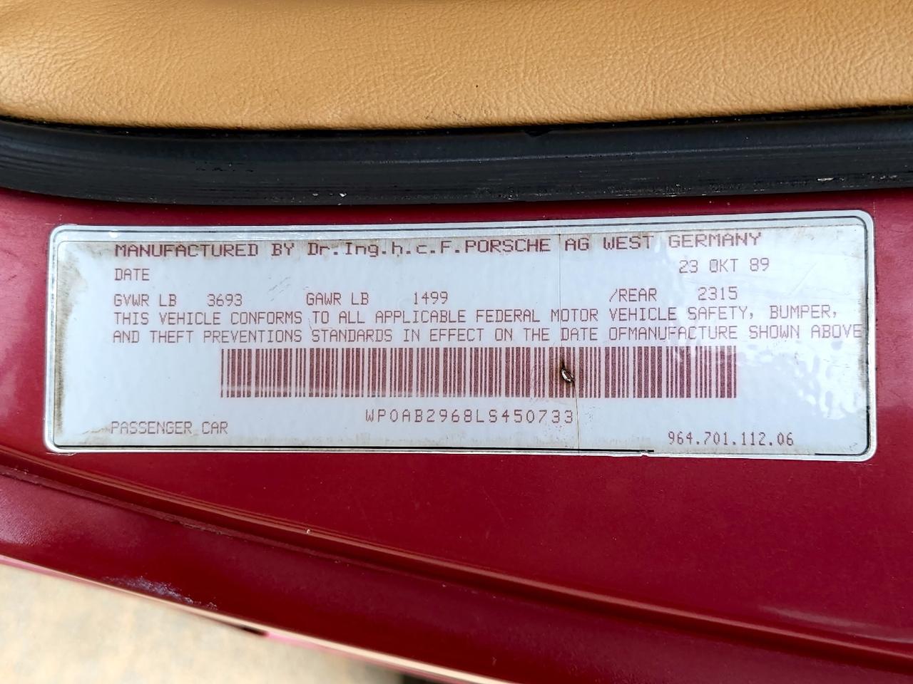 Porsche 911 Carrera 2  1990