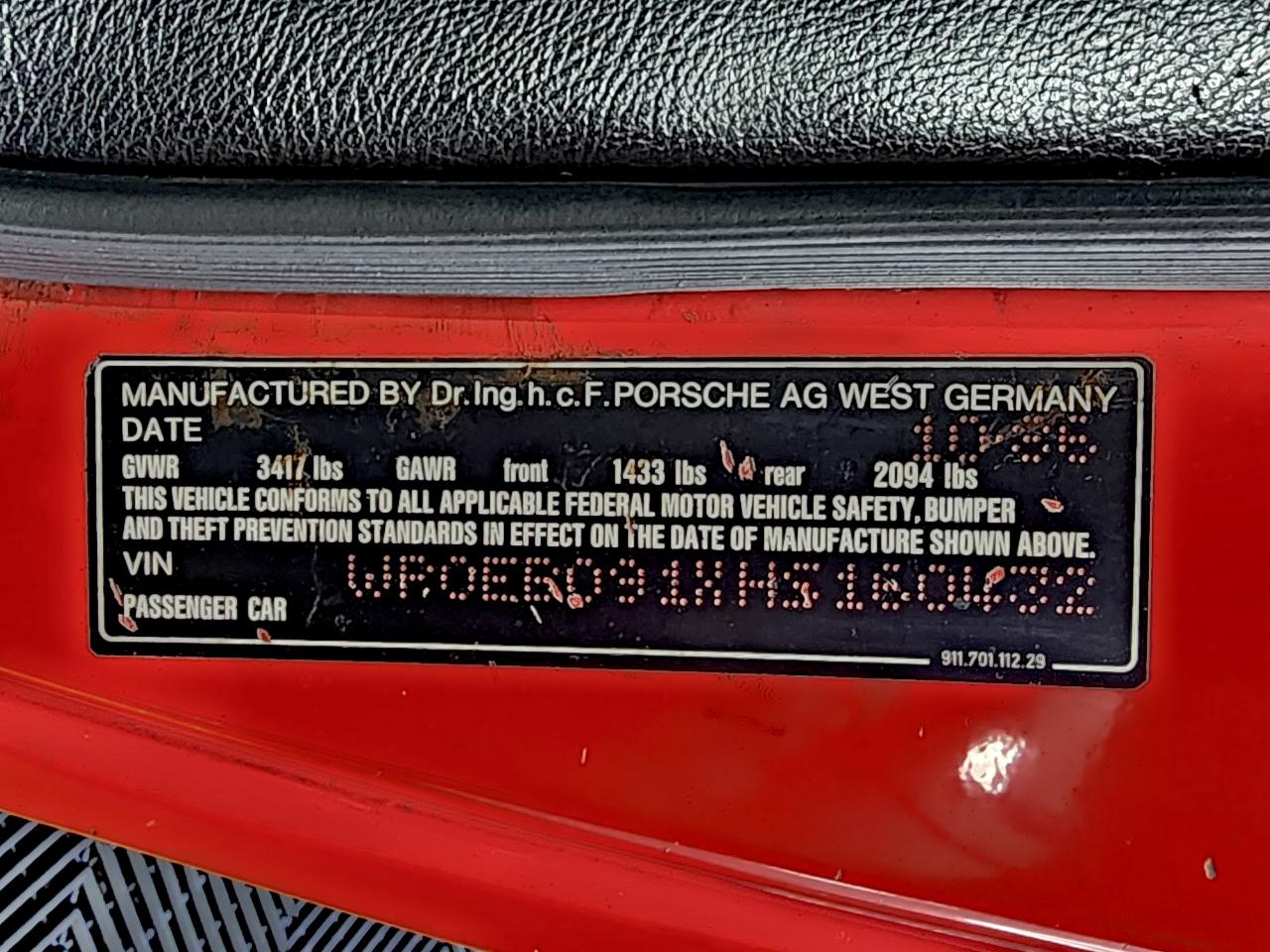 Porsche 911 Carrera Targa 1987