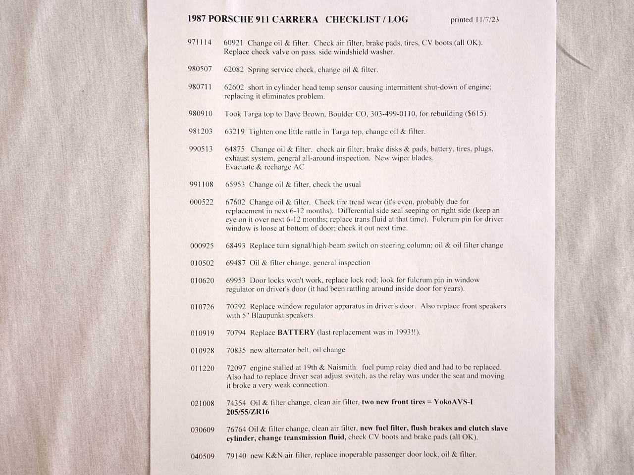 Porsche 911 Carrera Targa 1987