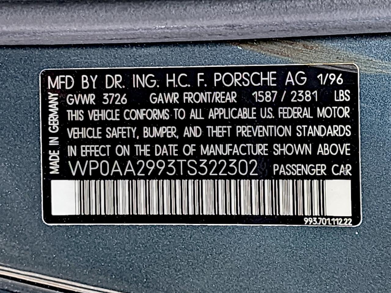 Porsche 911 Carrera  1996