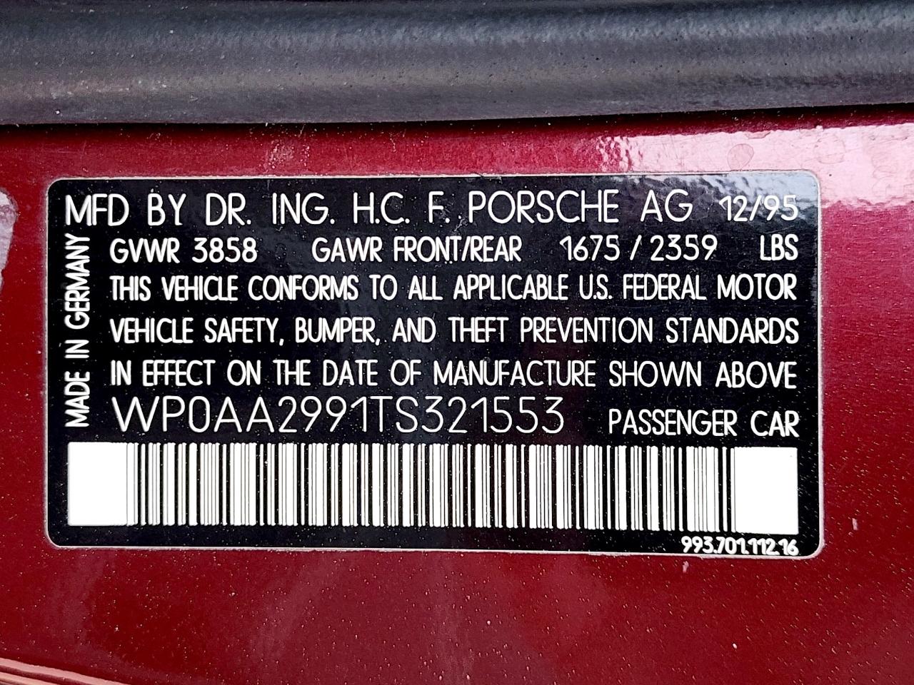 Porsche 911 Carrera  1996