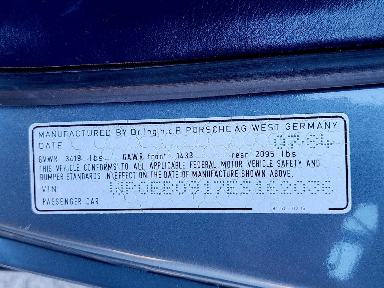 Porsche 911 Carrera Targa 1984