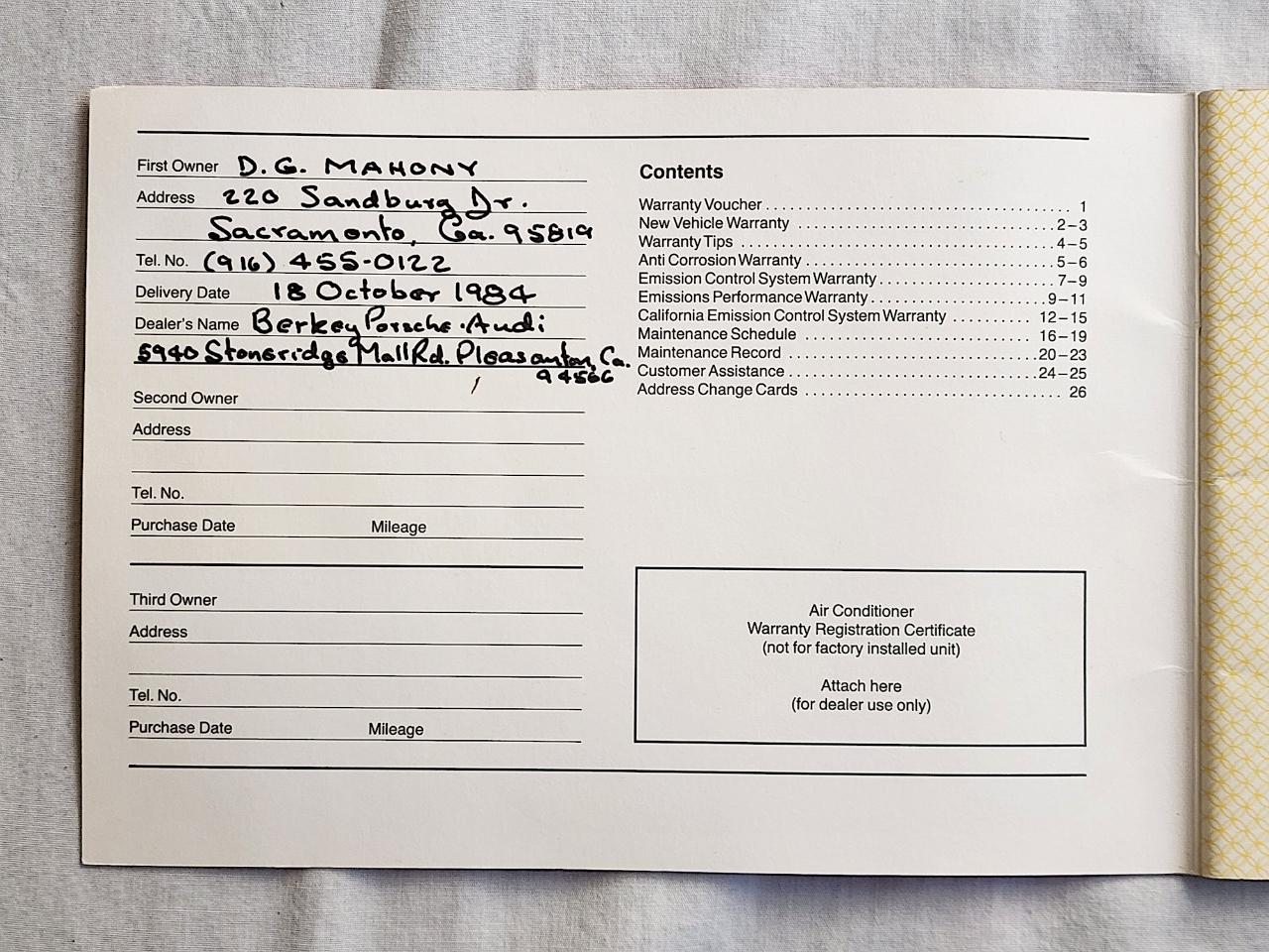 Porsche 911 Carrera Targa 1984