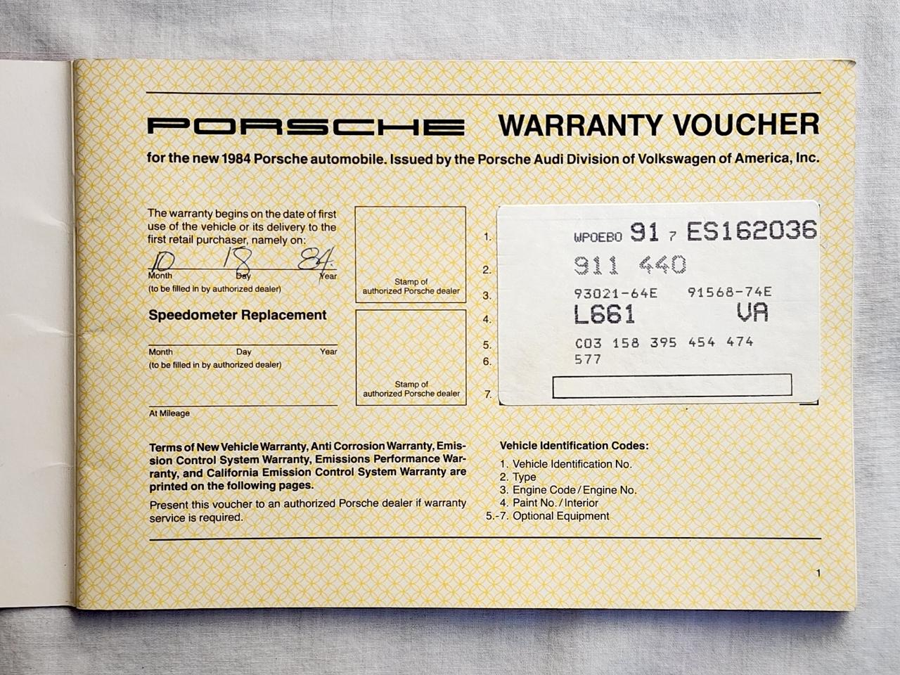 Porsche 911 Carrera Targa 1984