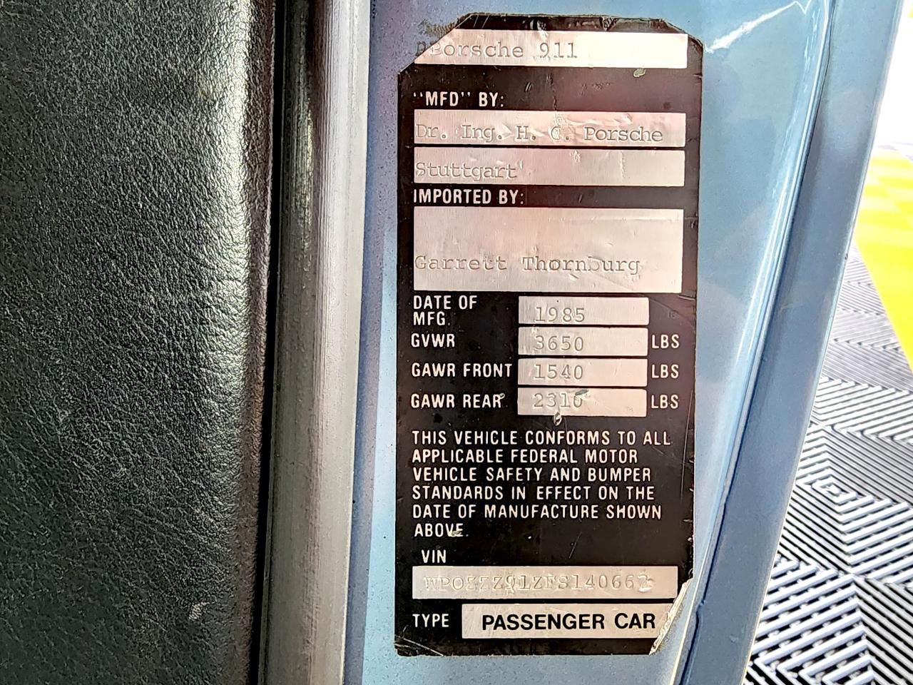 Porsche 911 Carrera Targa 1985