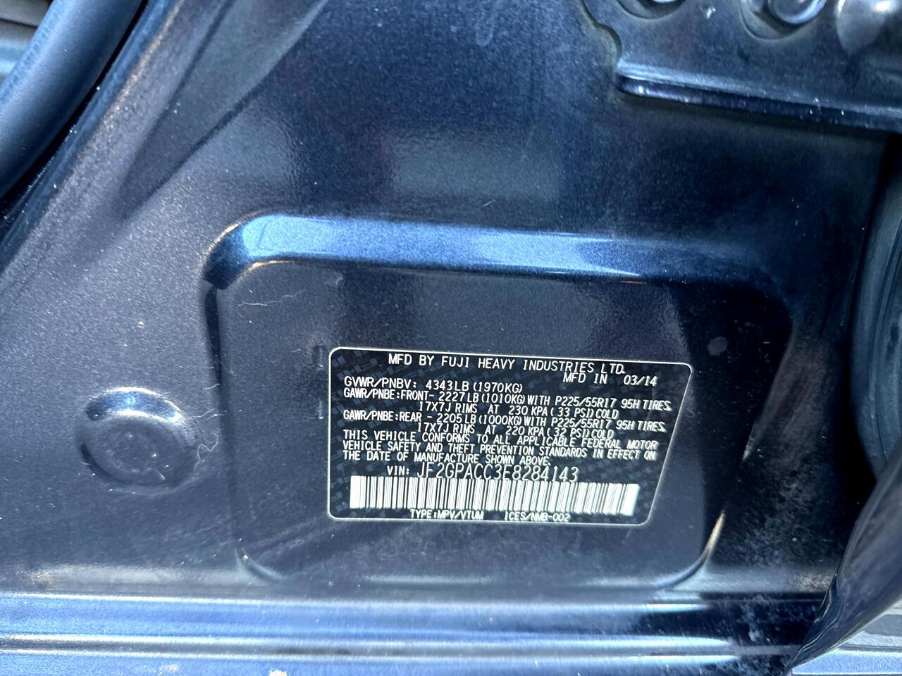 Subaru XV Crosstrek 2.0 Premium 2014