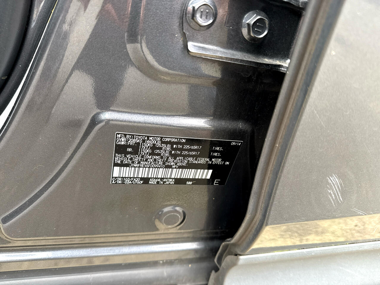 Toyota RAV4 XLE AWD 2015