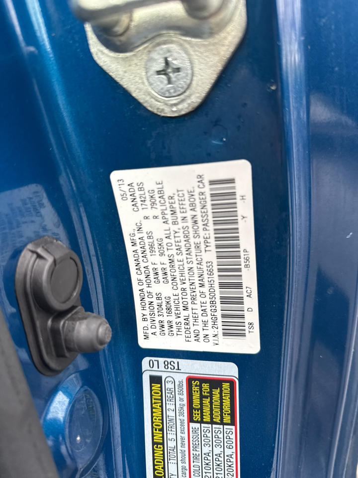 Honda Civic 2dr Cpe LX Auto 2013