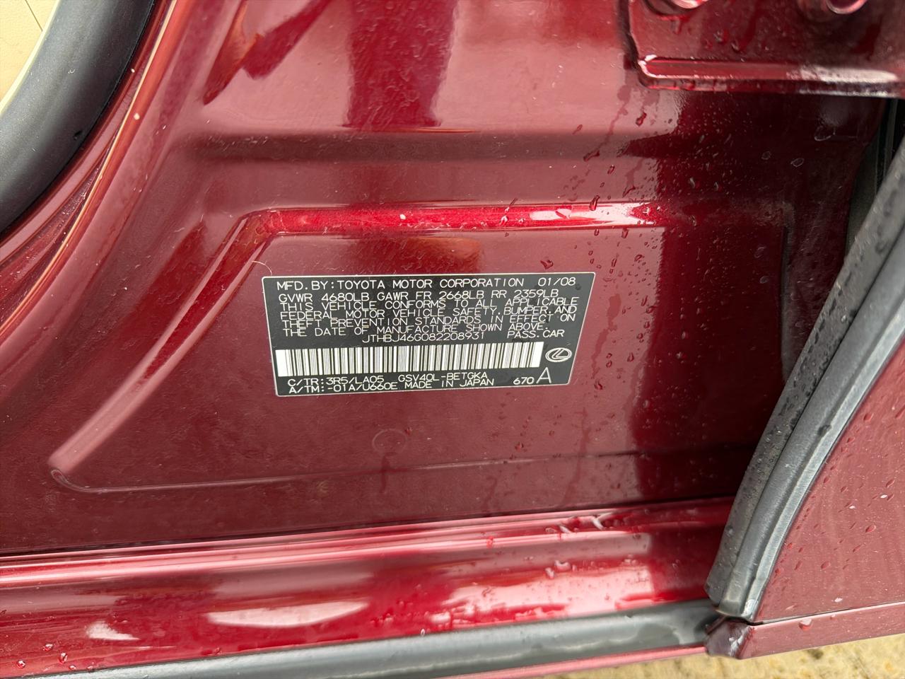 Lexus ES 350 Sedan 2008