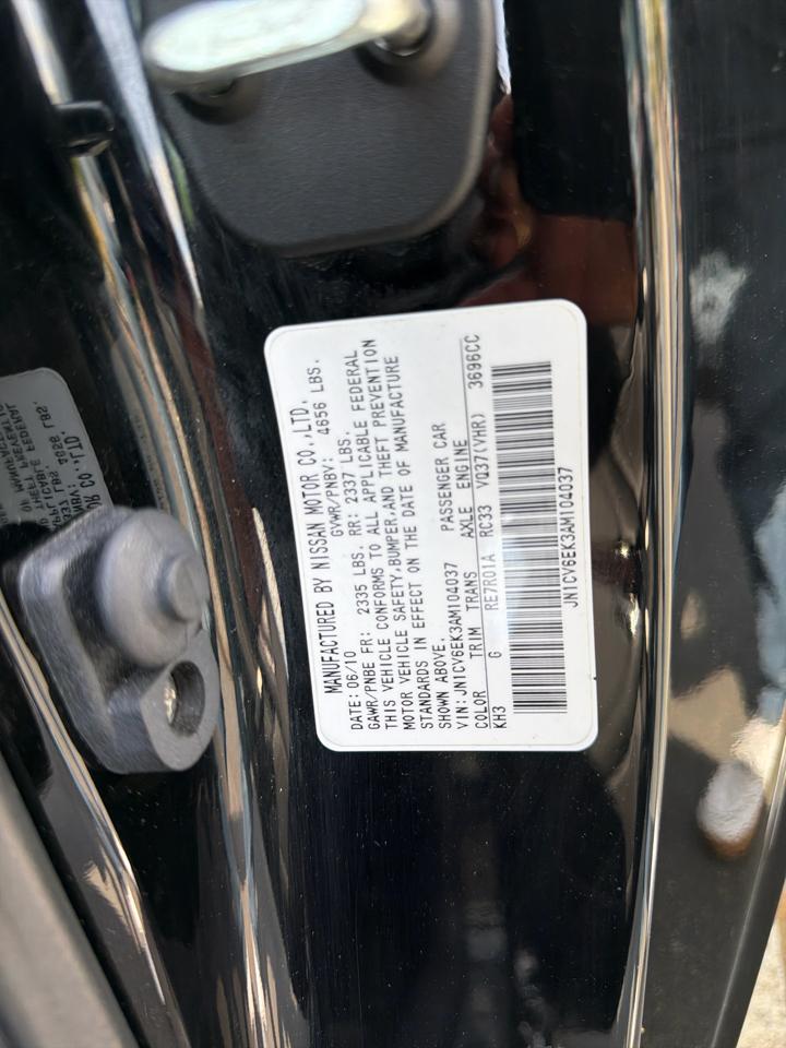 Infiniti G37 Coupe 2dr Journey RWD 2010