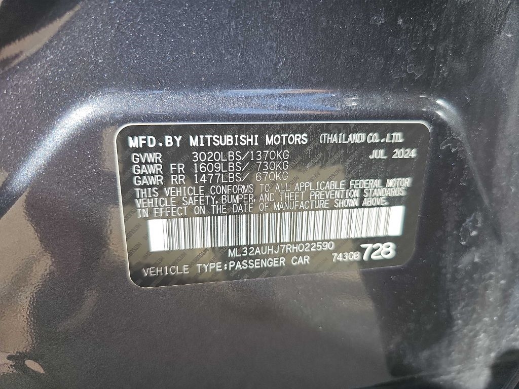 Mitsubishi Mirage ES CVT 2024
