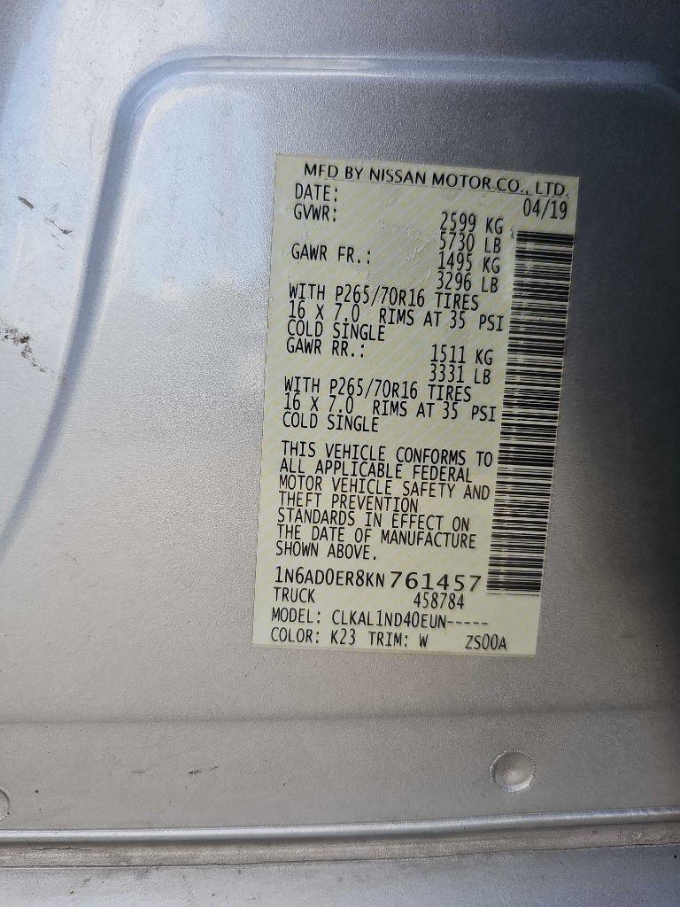 Nissan Frontier Crew Cab 4x2 S Auto *Ltd Avail* 2019