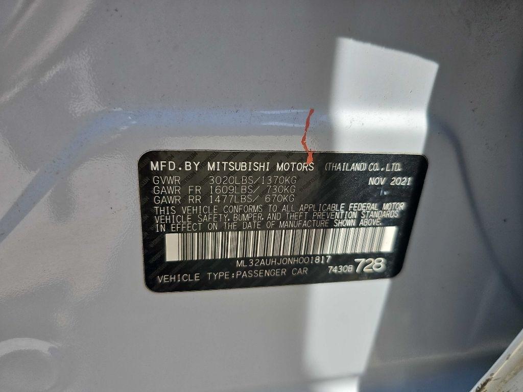 Mitsubishi Mirage ES Manual 2022