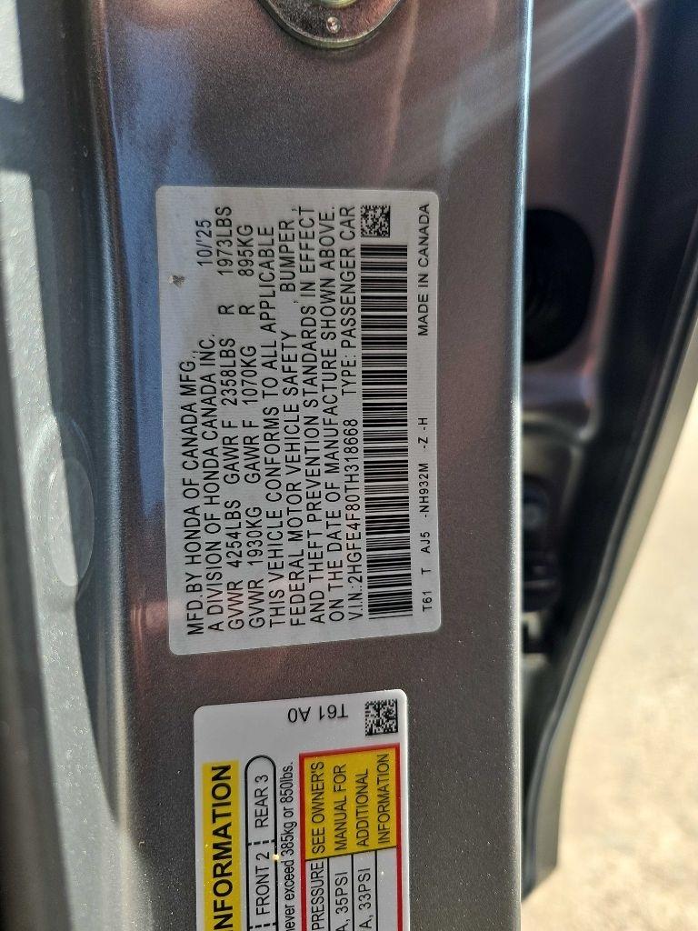 Honda Civic Sedan Hybrid Sport CVT 2026