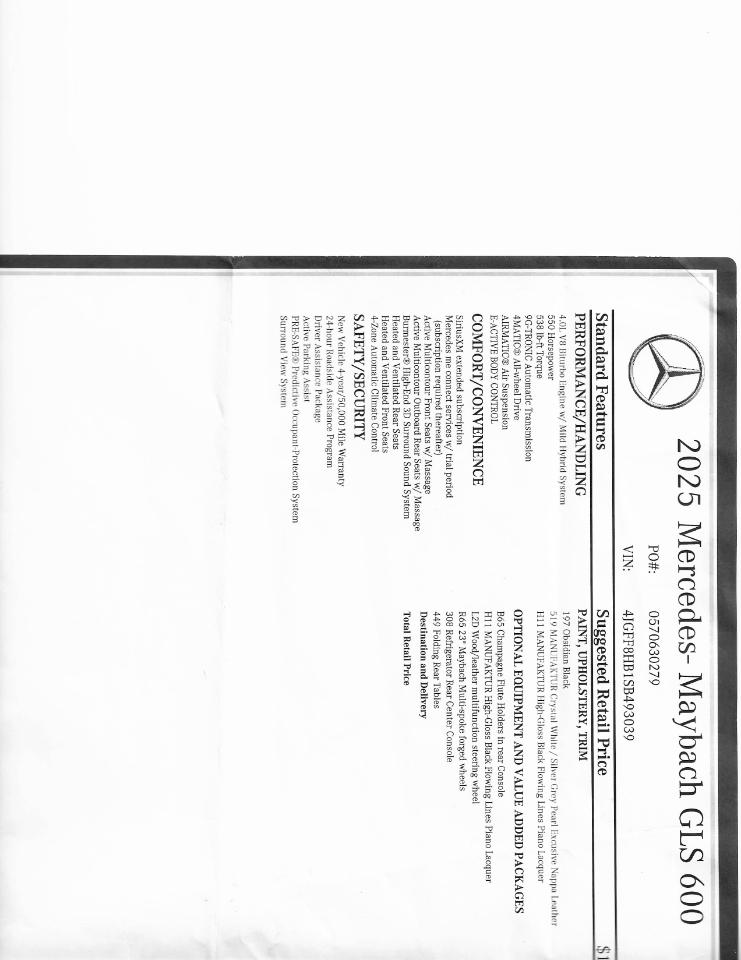 Mercedes-Benz GLS-Class GLS600 4MATIC 2025