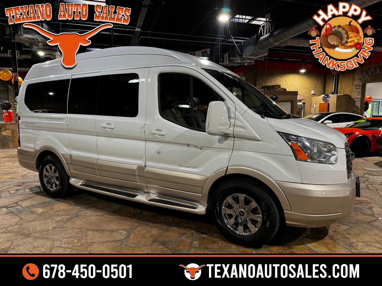 2015 Ford Transit Cargo Van T-150 130" Low Rf 8600 GVWR Swing-Out RH Dr