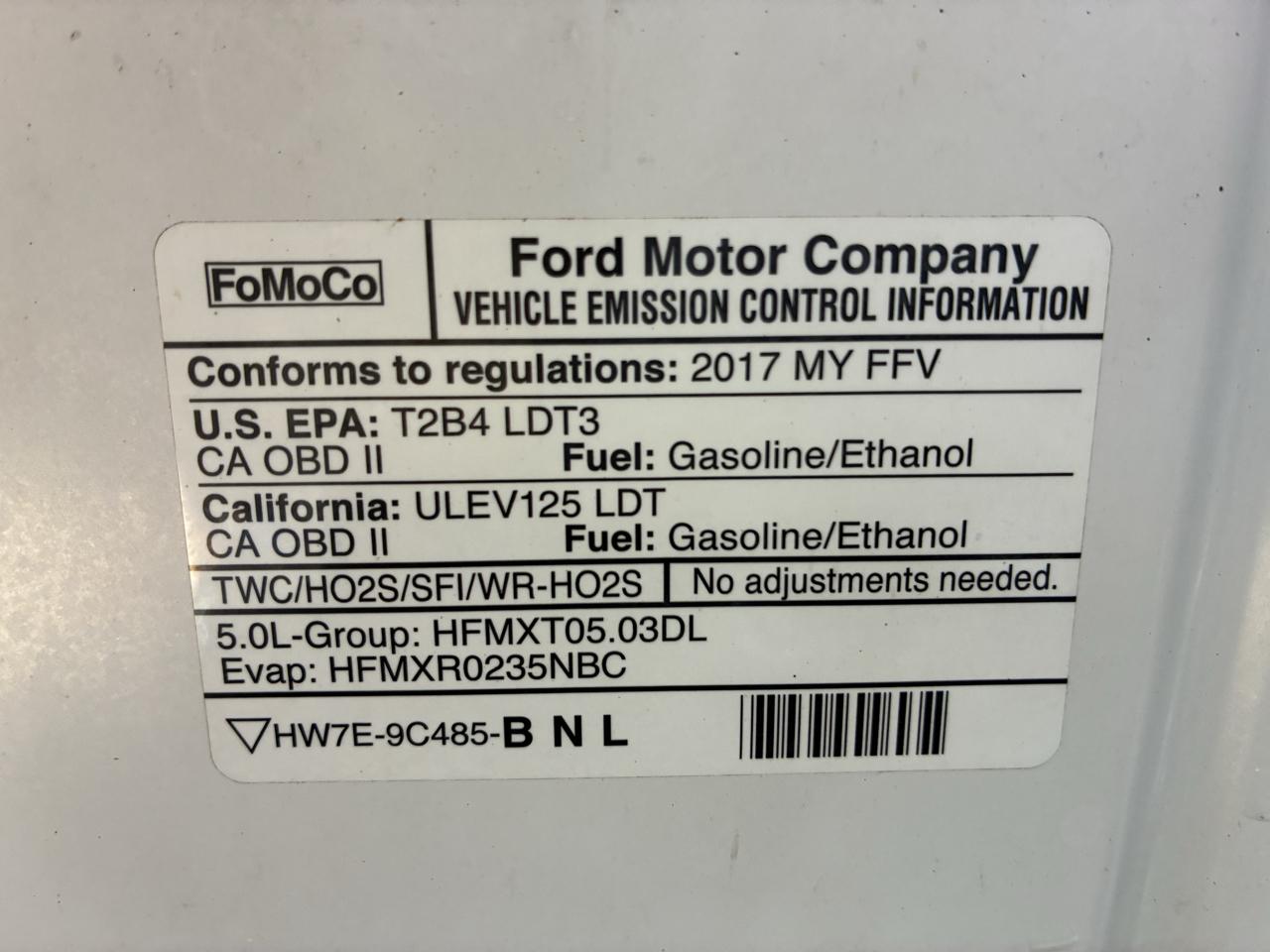 Ford F-150 2WD Supercab 133" Lariat 2017