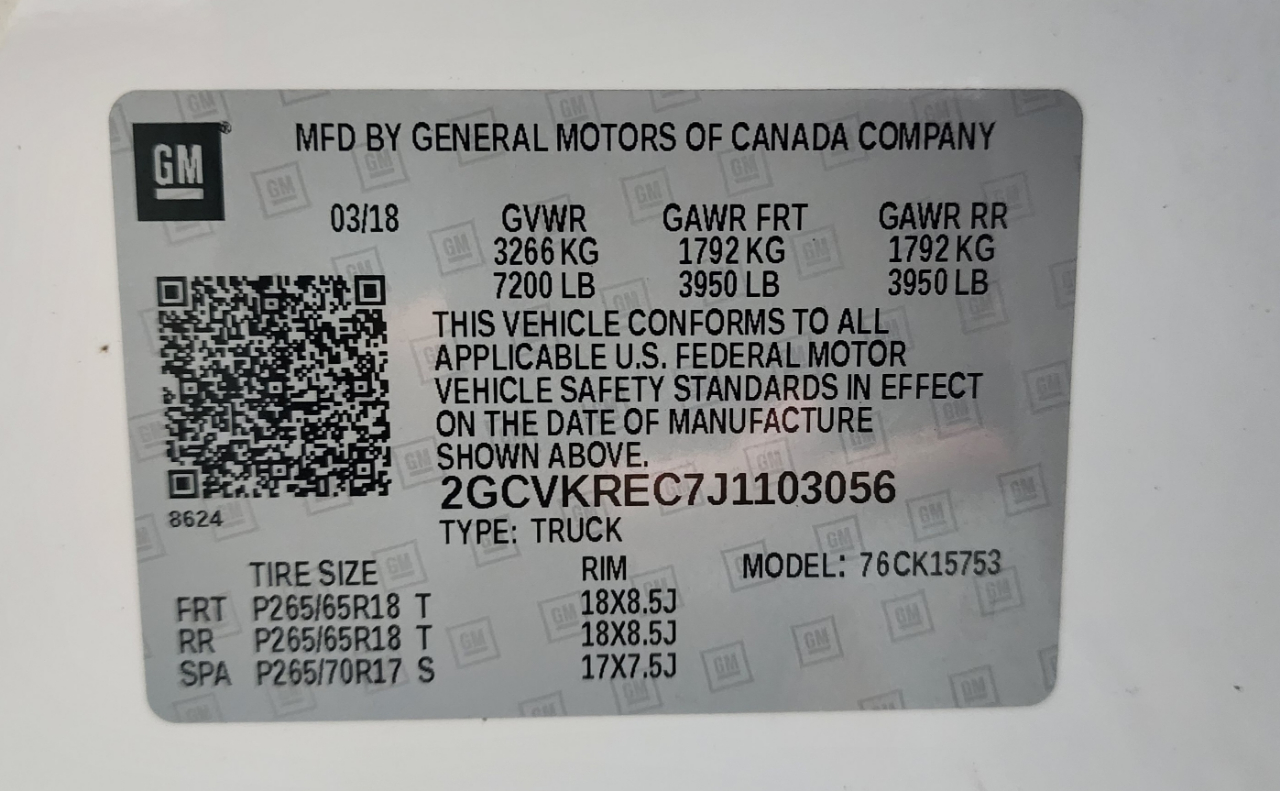 Chevrolet Silverado 1500 4WD Double Cab 143.5" LT w/2LT 2018 Chevrolet Silverado 1500 4WD Double Cab 143.5" LT w/2LT 2018