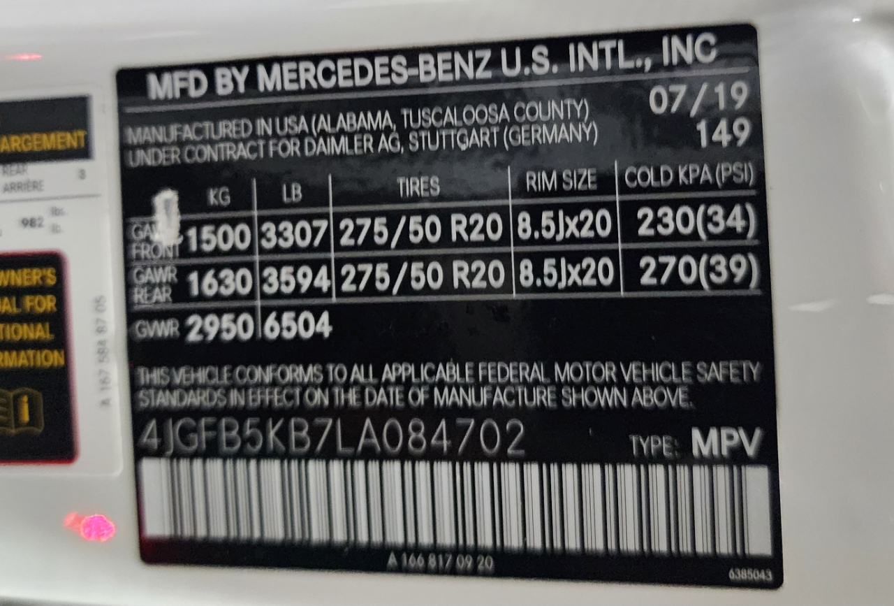 Mercedes-Benz GLE GLE 450 4MATIC SUV 2020 Mercedes-Benz GLE GLE 450 4MATIC SUV 2020