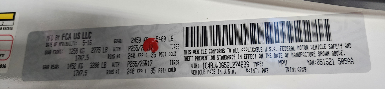 Jeep Wrangler Unlimited 4WD 4dr Sport 2016 Jeep Wrangler Unlimited 4WD 4dr Sport 2016