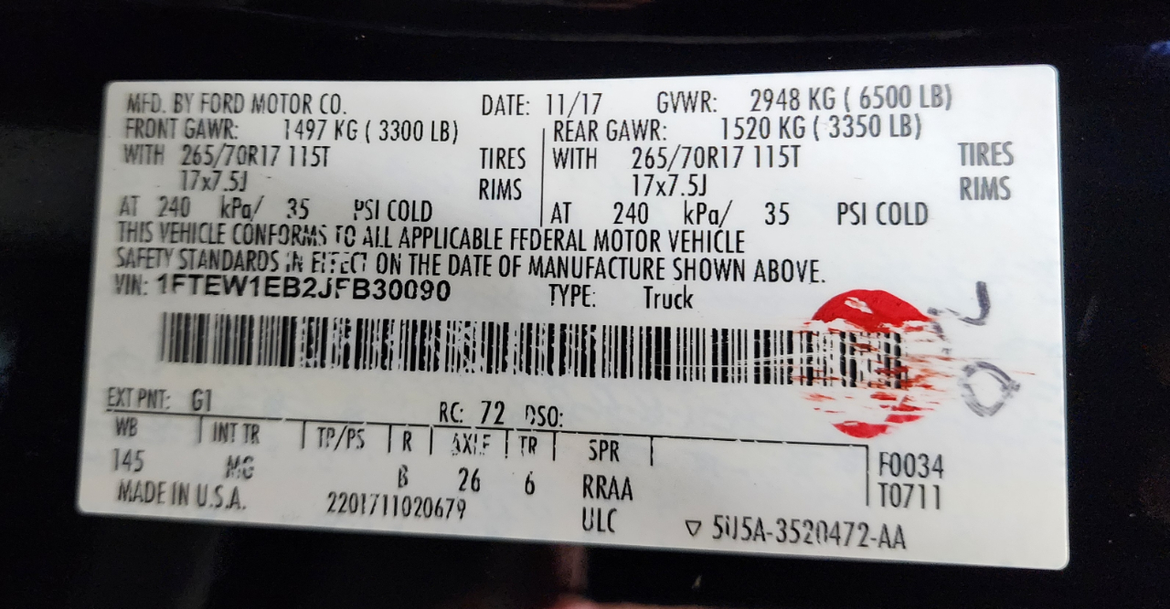 Ford F-150 XLT 4WD SuperCrew 5.5' Box 2018 Ford F-150 XLT 4WD SuperCrew 5.5' Box 2018