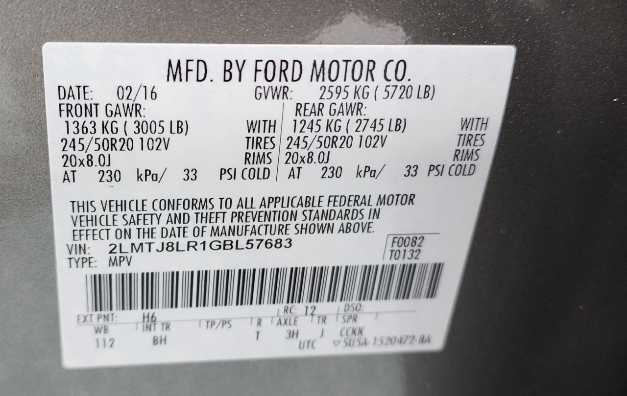 Lincoln MKX AWD 4dr Reserve 2016 Lincoln MKX AWD 4dr Reserve 2016