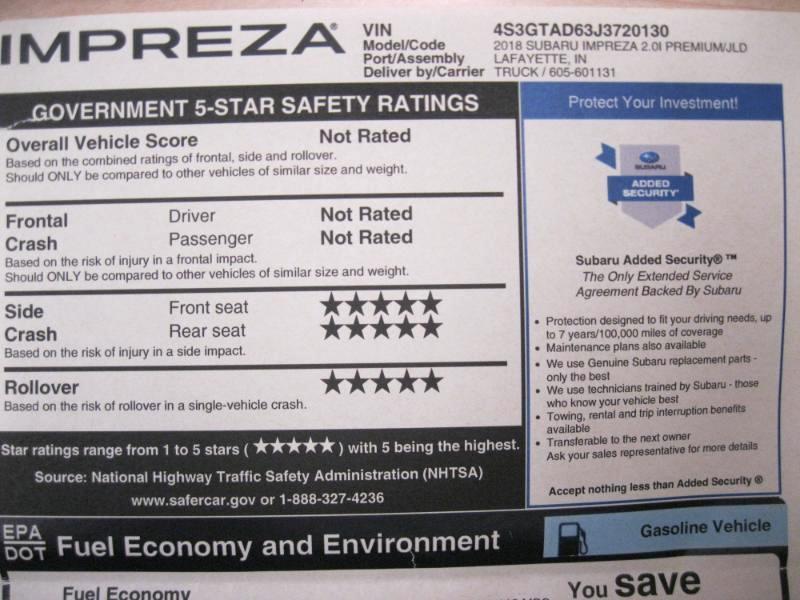 Subaru Impreza 2.0i Premium CVT 5-Door 2018