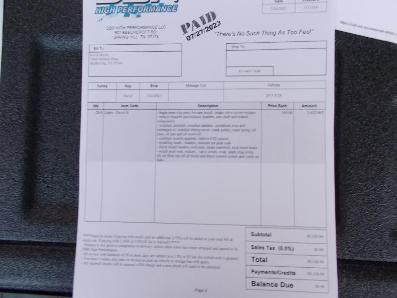 Chevrolet Camaro 2dr Cpe Z/28 2015