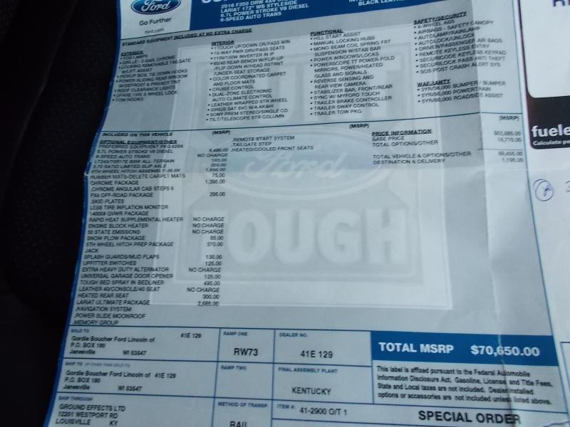 Ford Super Duty F-350 DRW 4WD Crew Cab 172" Platinum 2016