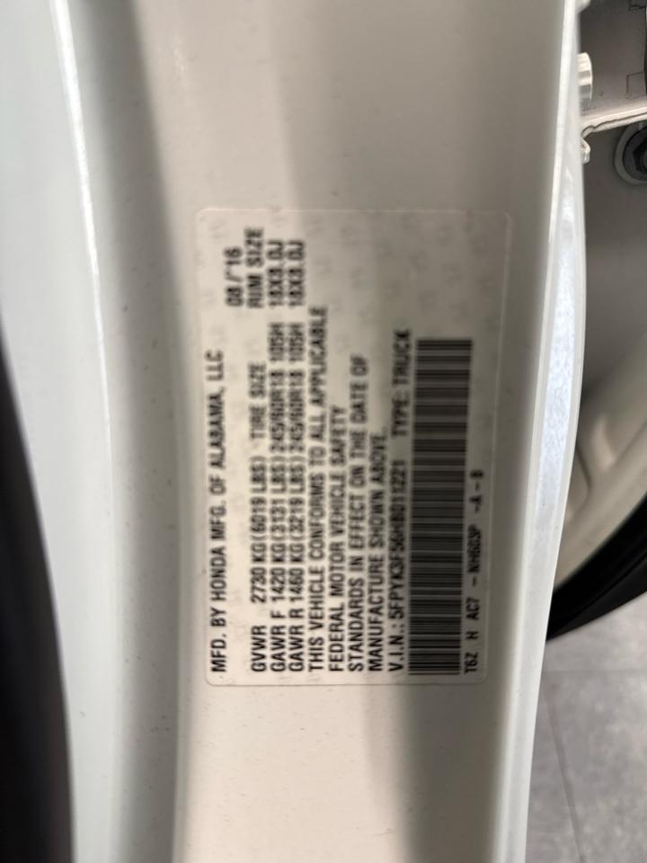 Honda Ridgeline RTL AWD 2017