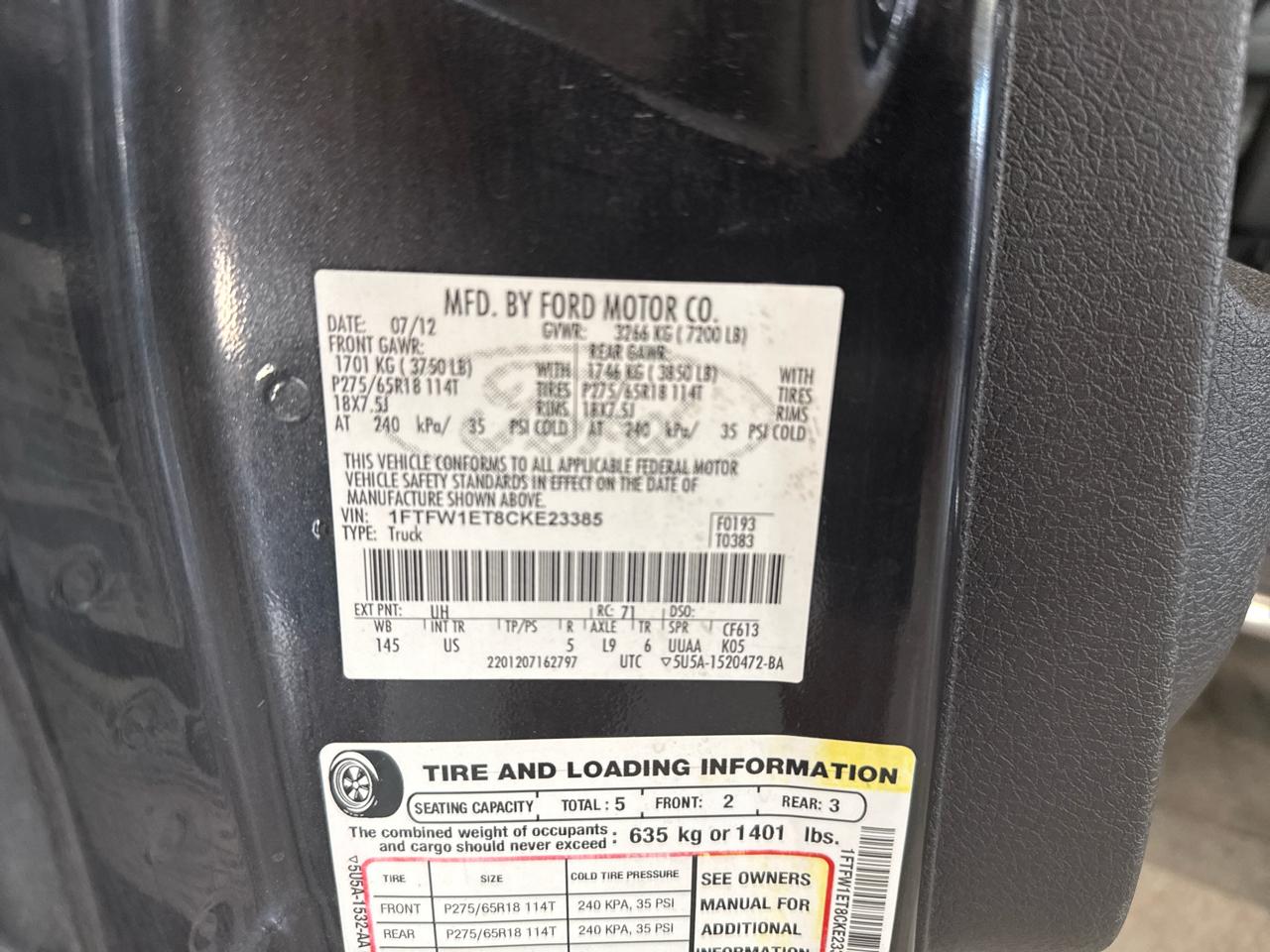 Ford F-150 XLT SuperCrew 4WD 2012