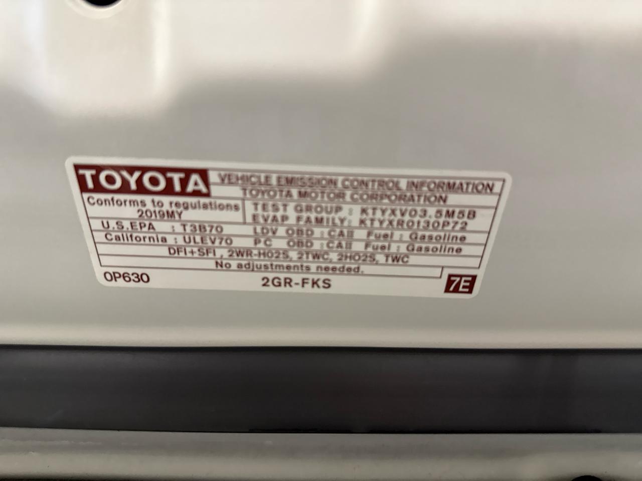 Toyota Camry XSE V6 2019