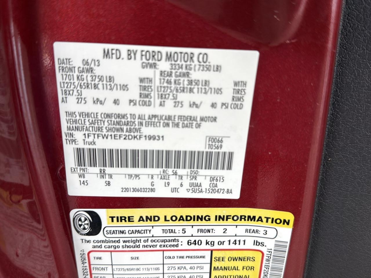 Ford F-150 FX4 SuperCrew 4WD 2013