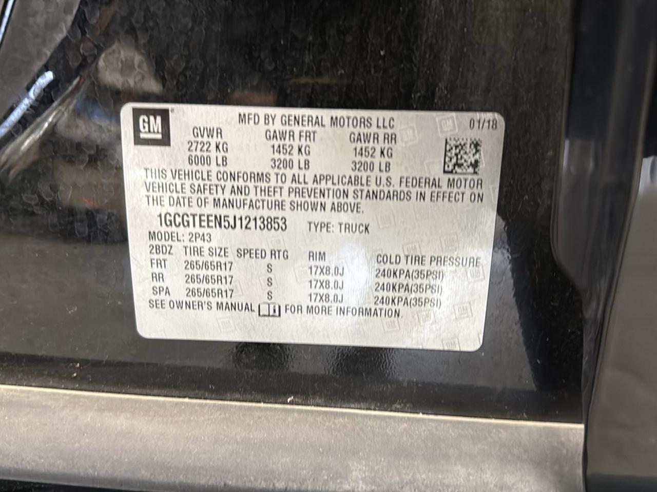 Chevrolet Colorado ZR2 Crew Cab 4WD Short Box 2018