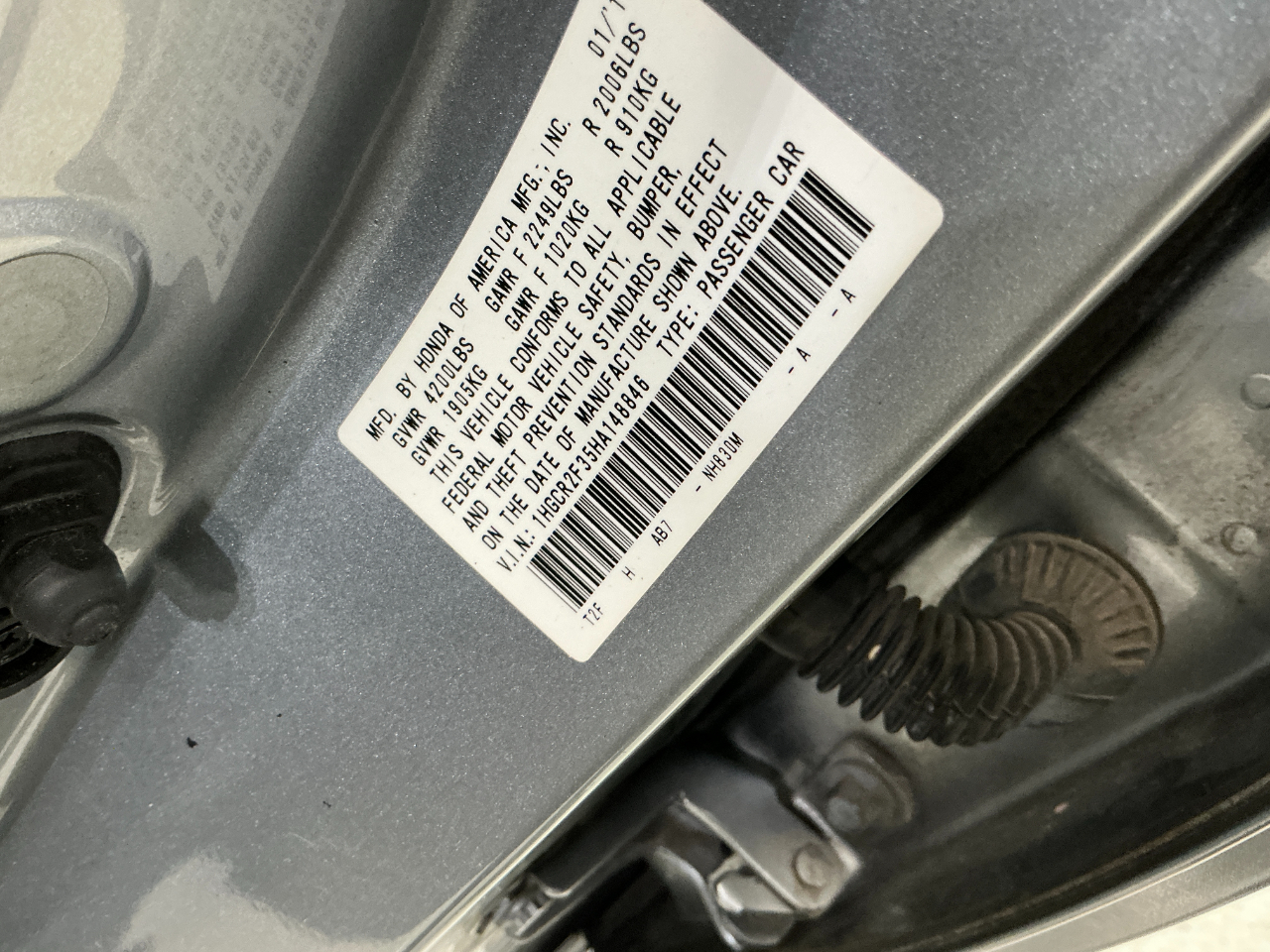 Honda Accord Sedan LX CVT 2017