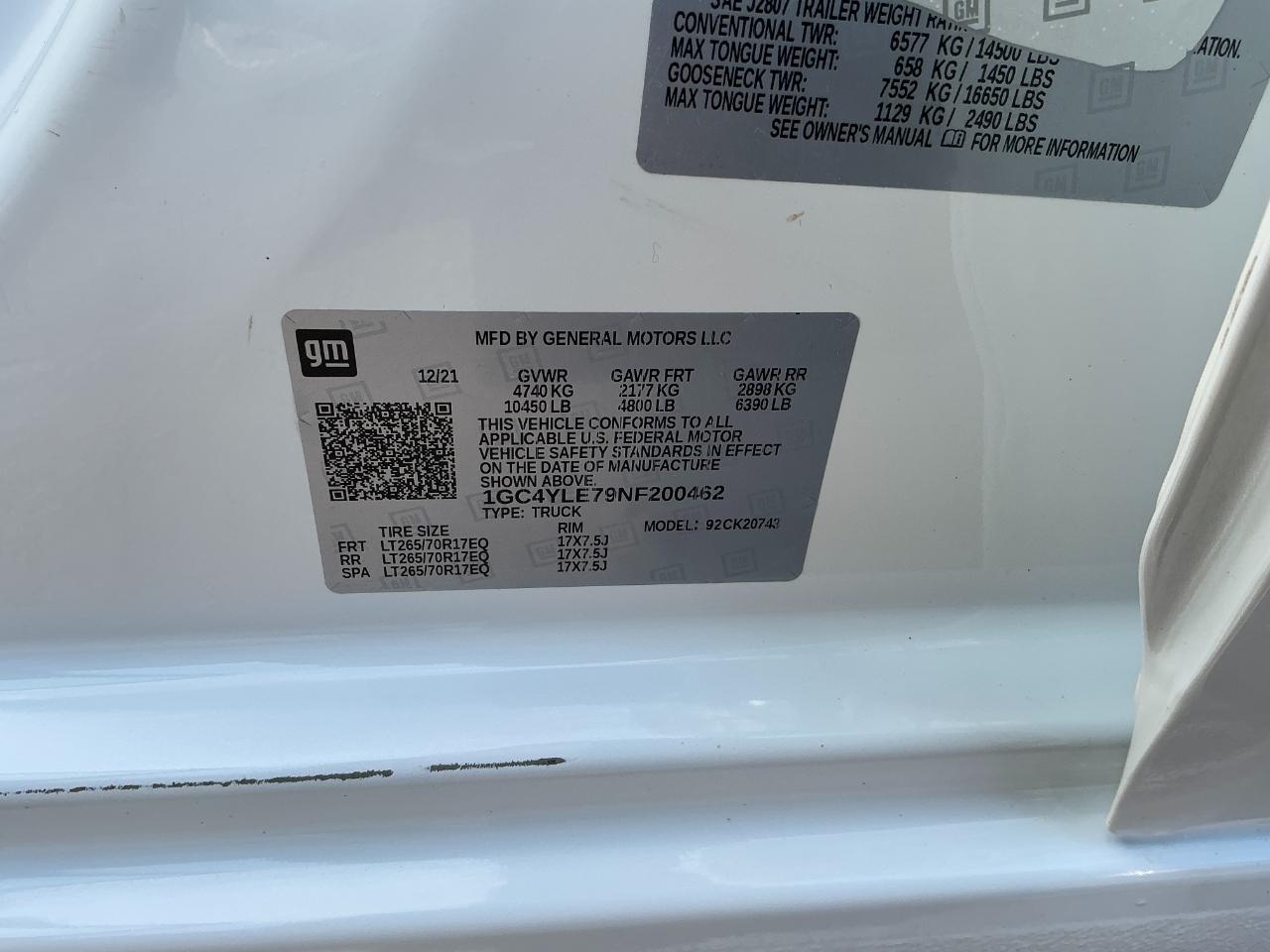 Chevrolet Silverado 2500HD 4WD Crew Cab 159" Work Truck 2022