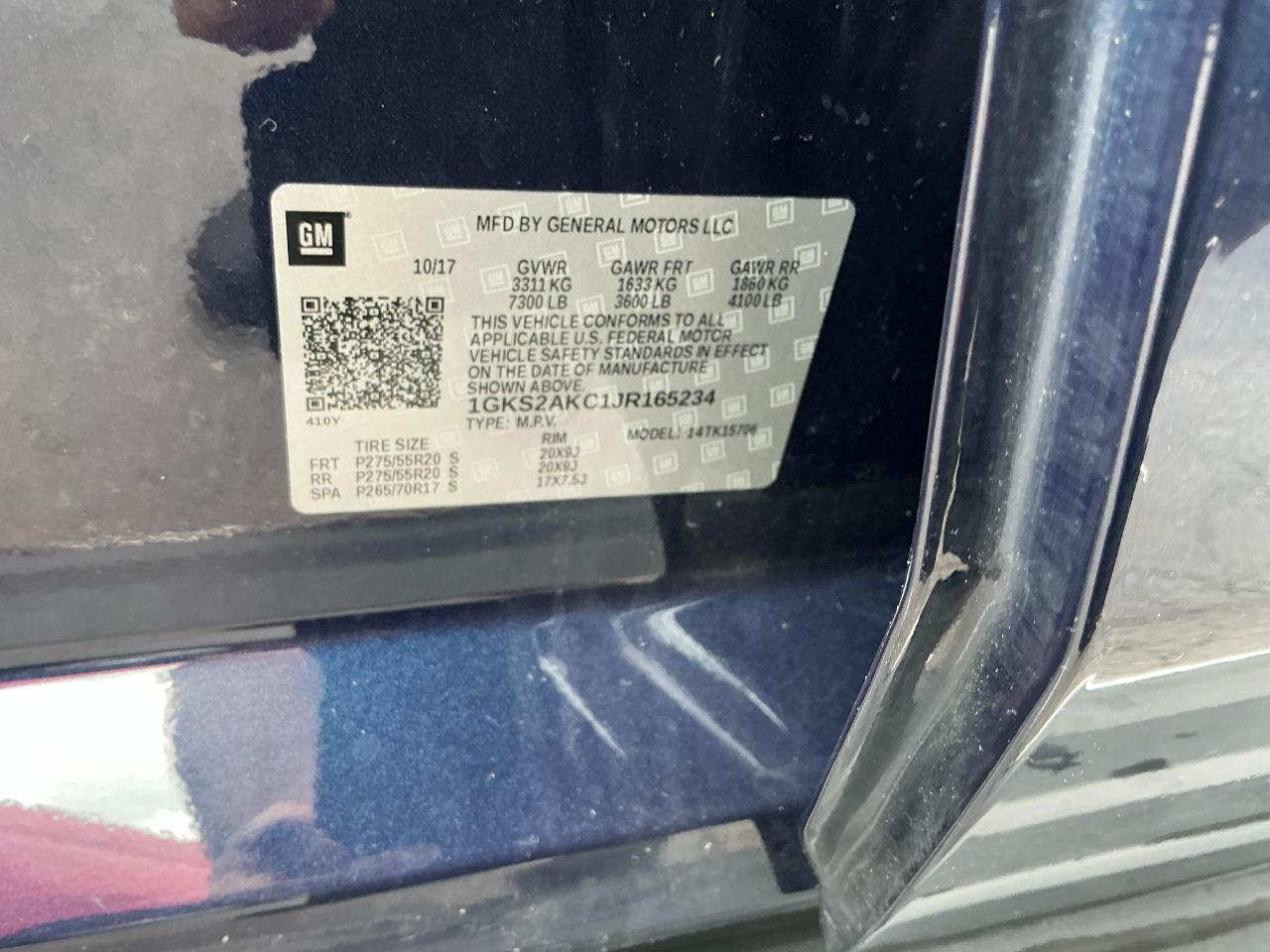 GMC Yukon 4WD 4dr SLE 2018
