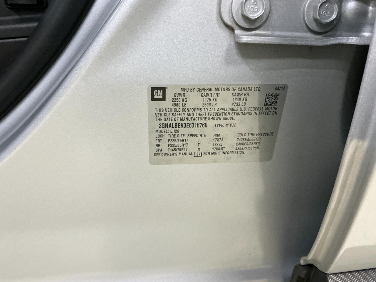 Chevrolet Equinox FWD 4dr LT w/1LT 2014