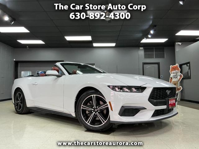 White 2024 Ford Mustang EcoBoost Convertible RWD Convertible Rear-Wheel Drive Automatic
