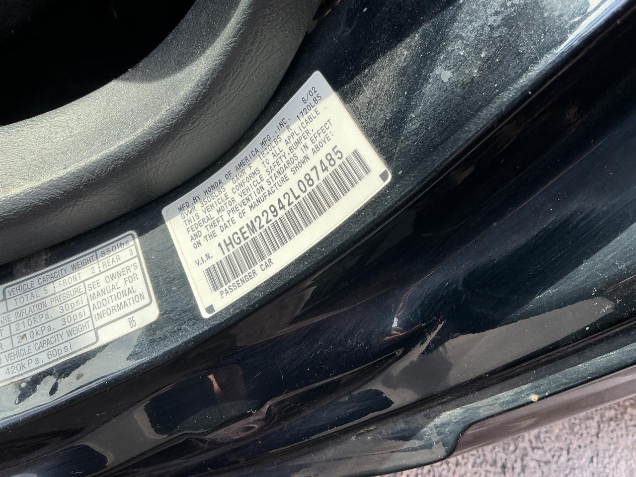 Honda Civic 2dr Cpe EX Auto 2002