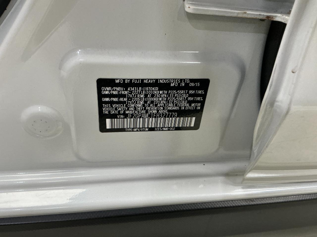 Subaru XV Crosstrek 5dr CVT 2.0i Limited 2015